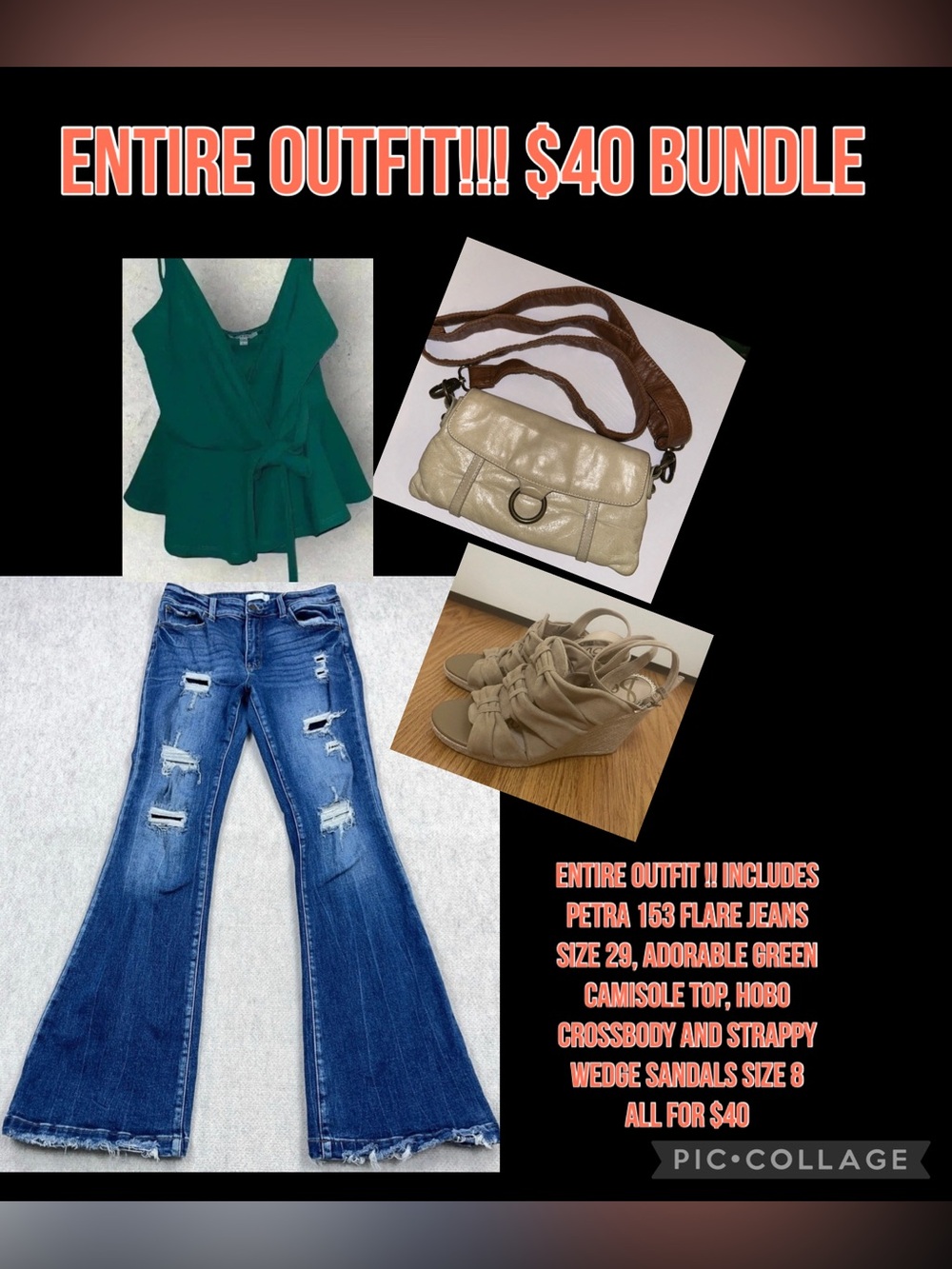 Green V-Neck Peplum Camisole Top